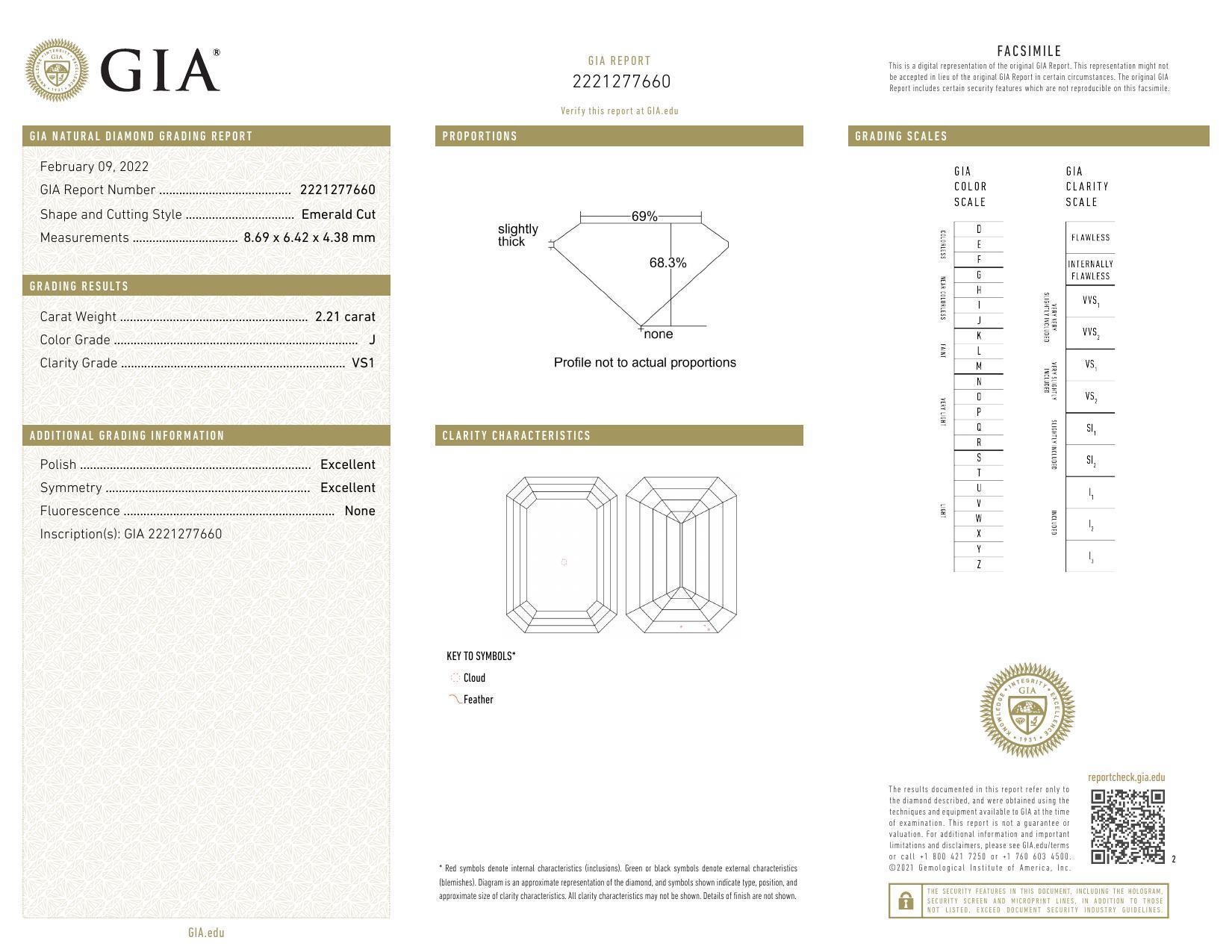 GIA 2.2 Carat Emerald Vintage Milgrain Channel 18K White Gold Diamond Ring Neuf - En vente à New York, NY
