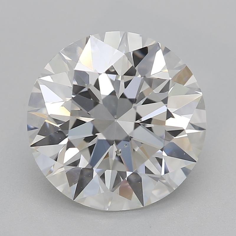 Erhöhen Sie Ihre Sammlung mit diesem exquisiten Diamantring mit einem Mittelstein von außergewöhnlicher Brillanz. Das Herzstück des Designs ist ein atemberaubender runder Diamant mit einem Gewicht von 2,20 m, bewertet mit H und SI1, der ein