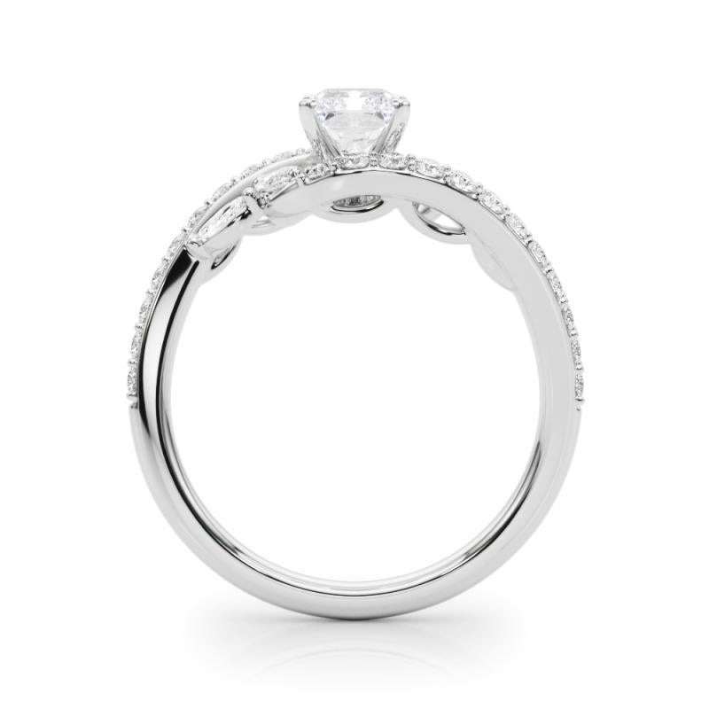GIA 2,22 Karat Radiant geschwungener Bypass Blatt & Rebe  Diamantring im Zustand „Neu“ im Angebot in New York, NY