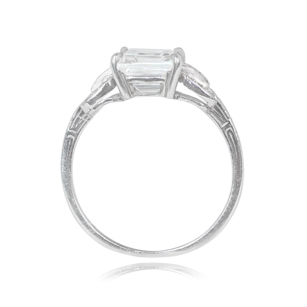 Square Cut GIA 2.24ct Carré Cut Diamond Engagement Ring, D Color, Platinum For Sale