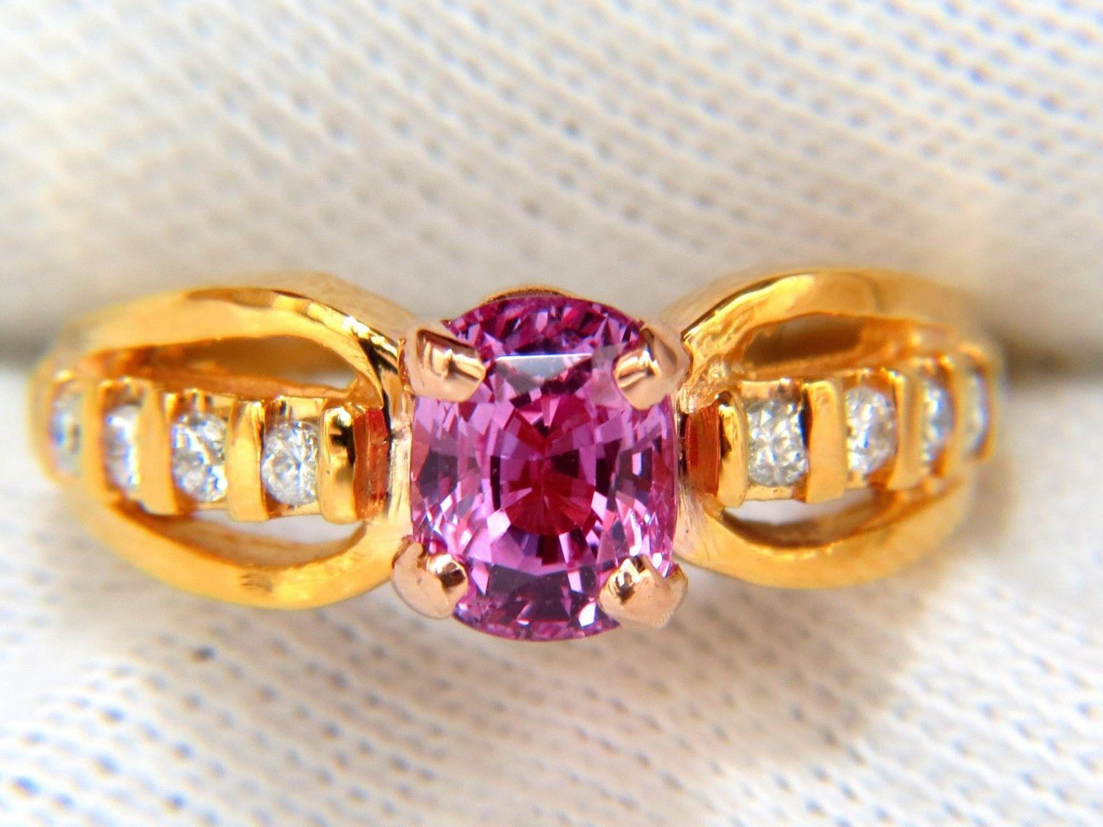 GIA 2.27 Carat Natural No Heat Pink Sapphire Diamond Ring Unheated Collections In New Condition For Sale In New York, NY