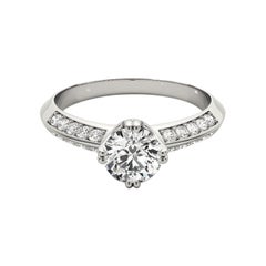 GIA 2.27ct Round Double Channel Knife Edge Band  Bague en diamant