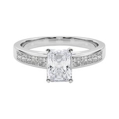 GIA 2.2ct Radiant Princess Channel Solitaire Center Diamond Ring