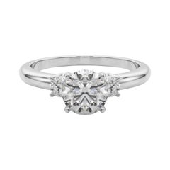 GIA 2.2ct Round 3-Stone Past, Present & Future  Diamond Ring