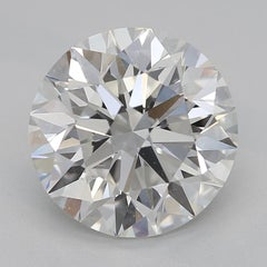 GIA 2.2ct Round Engraved Three-Stone Baguette 18K White Gold Diamond Ring