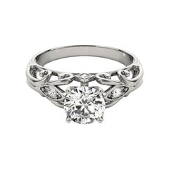 GIA 2.2ct Round Garden Trellis Filigree Vintage Diamond Ring