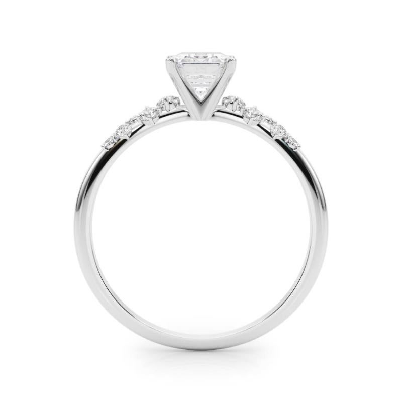 GIA 2,3 Karat Smaragd Cluster Trellis Solitaire  Diamantring im Zustand „Neu“ im Angebot in New York, NY