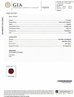 GIA 2.31 Carat Natural Cushion Vivid Red Ruby Diamonds Byzantine Ring 18 Karat*