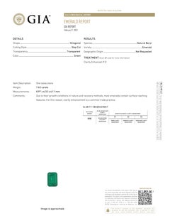 GIA 2,35 Karat Smaragd- und Diamant-Halo-Ring 18k Gold