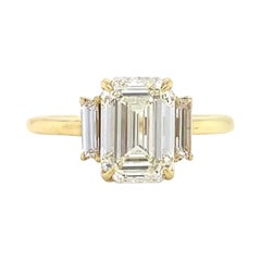 GIA 2.36 Carat Emerald Cut Engagement Ring 