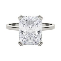 GIA 2,38 Carati Radiant Solitaire Basket 4-Prong in oro bianco 18K Diamond Ring