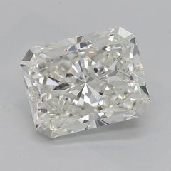 GIA 2.4ct Radiant Chevron Halo Floral Filigree 18K White Gold Diamond Ring