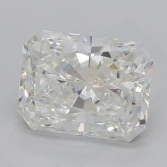 GIA 2.50ct Radiant Three-Stone with Diamond Shank 18K Yellow Gold Diamond Ring