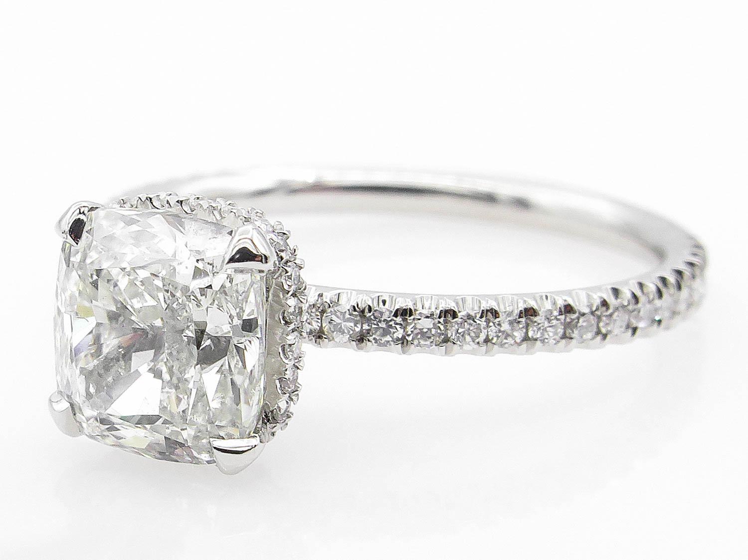 cushion diamond wedding ring