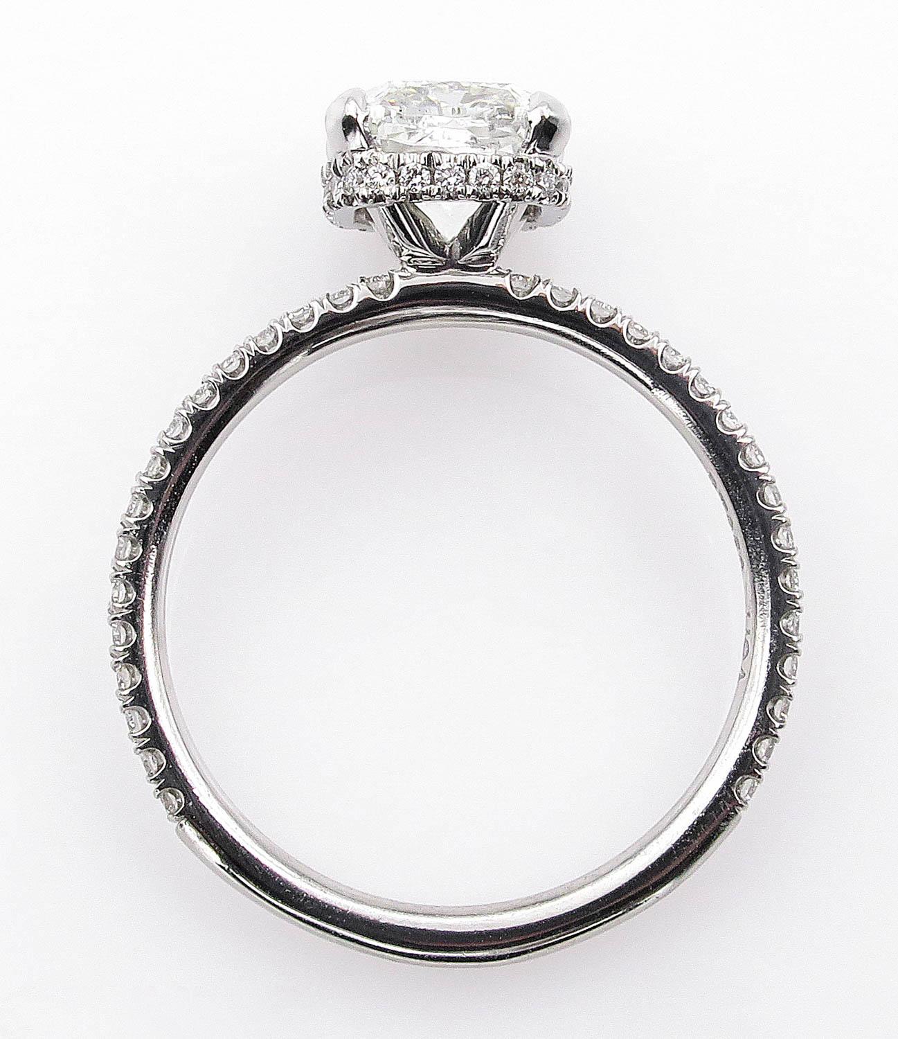 GIA 2.51 Carat Cushion Diamond Engagement Wedding Platinum Ring 1