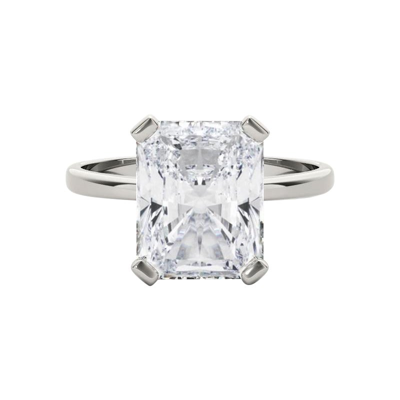 GIA 2,51 Carati Radiant Solitaire Basket 4-Prong  Anello con diamante