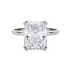 GIA 2,51 Carati Radiant Solitaire Basket 4-Prong  Anello con diamante