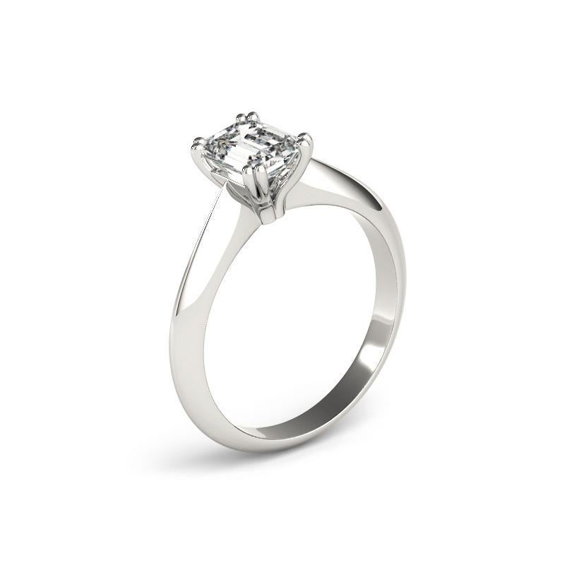 GIA 2,51 Karat strahlender Solitär Tulip Cathedral 18K Weißgold Diamantring im Angebot 1