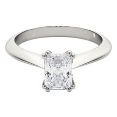 GIA 2,51 Karat strahlender Solitär Tulip Cathedral 18K Weißgold Diamantring