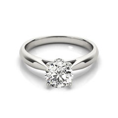 GIA 2.51 Carat Round Solitaire & Secret Diamond 18K White Gold Diamond Ring