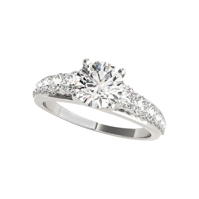 GIA Bague diamant cathédrale 2.51ct Round Entwined Prong Trellis