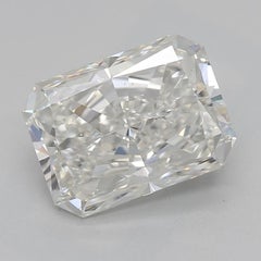 GIA 2.52 Carat Milgrain Radiant Geometric Bezel  Diamond Ring