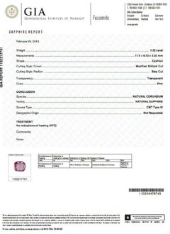 GIA 2.52 Carat Natural No Heat Pink Sapphire Diamonds "V" Necklace 14 Karat