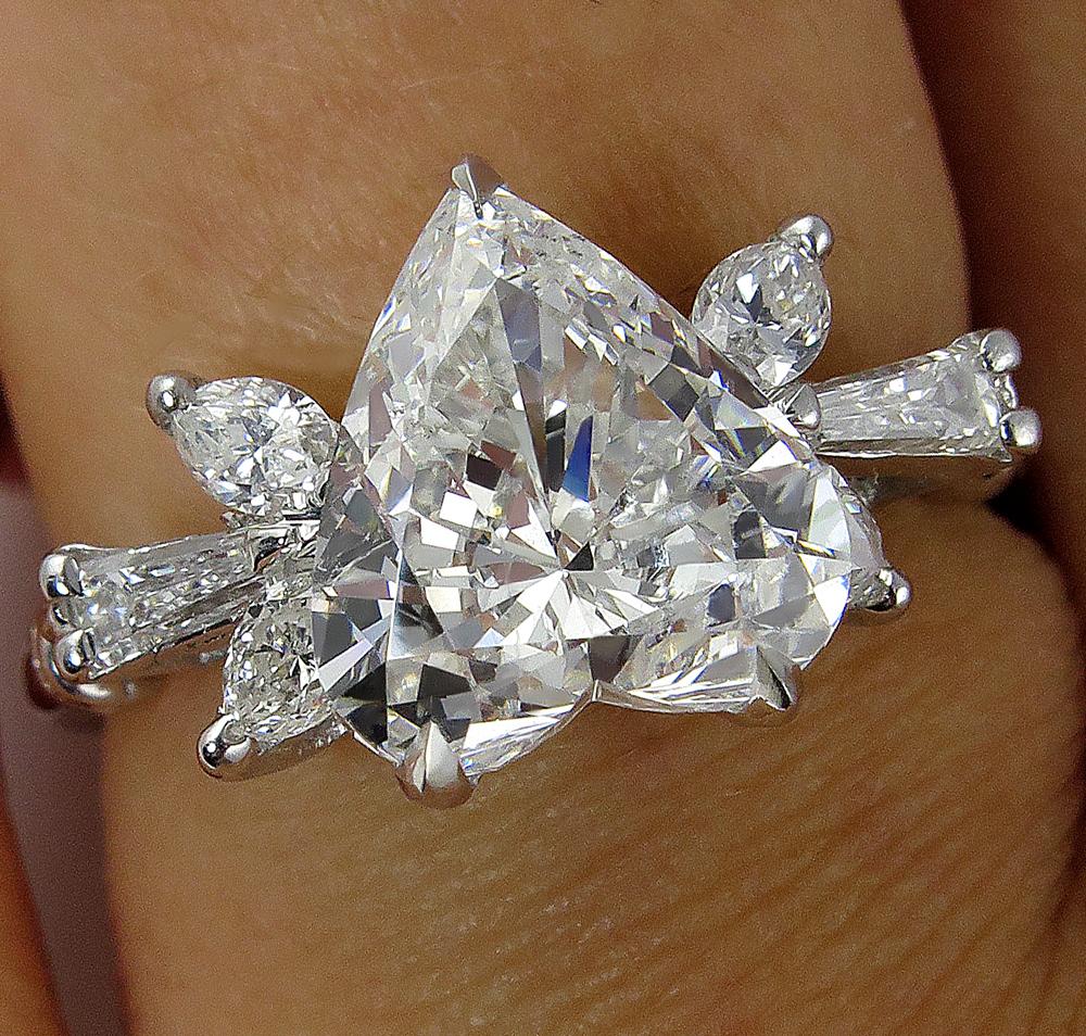 vintage heart diamond ring