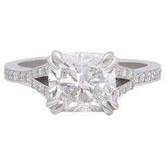 GIA 2.56ct Cushion Cut Diamond Engagement Ring