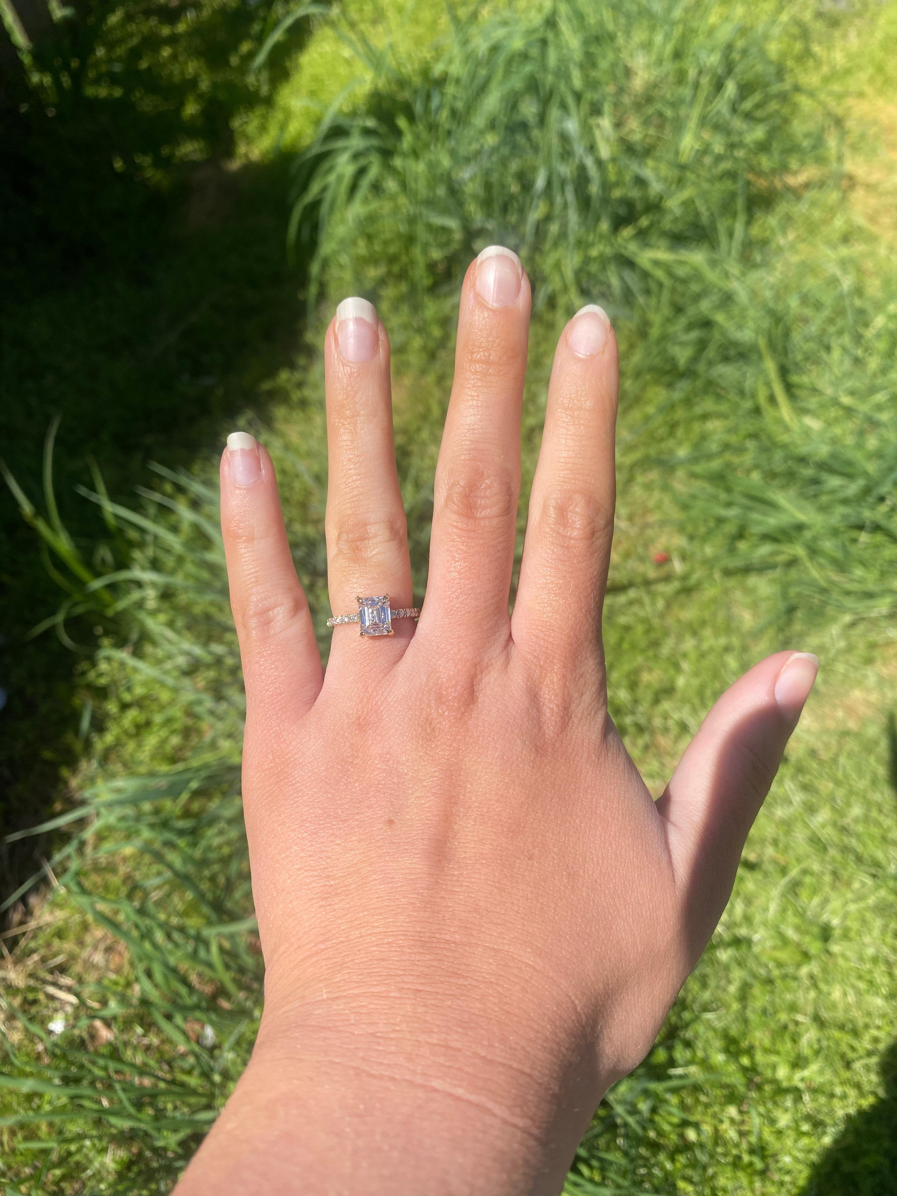 GIA 2,56 Karat Diamant-Verlobungsring, 14k Gelbgold, Ring Größe 6 im Angebot 1