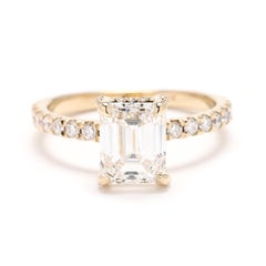 GIA 2.56ctw Diamond Engagement Ring, 14k Yellow Gold, Ring Size 6