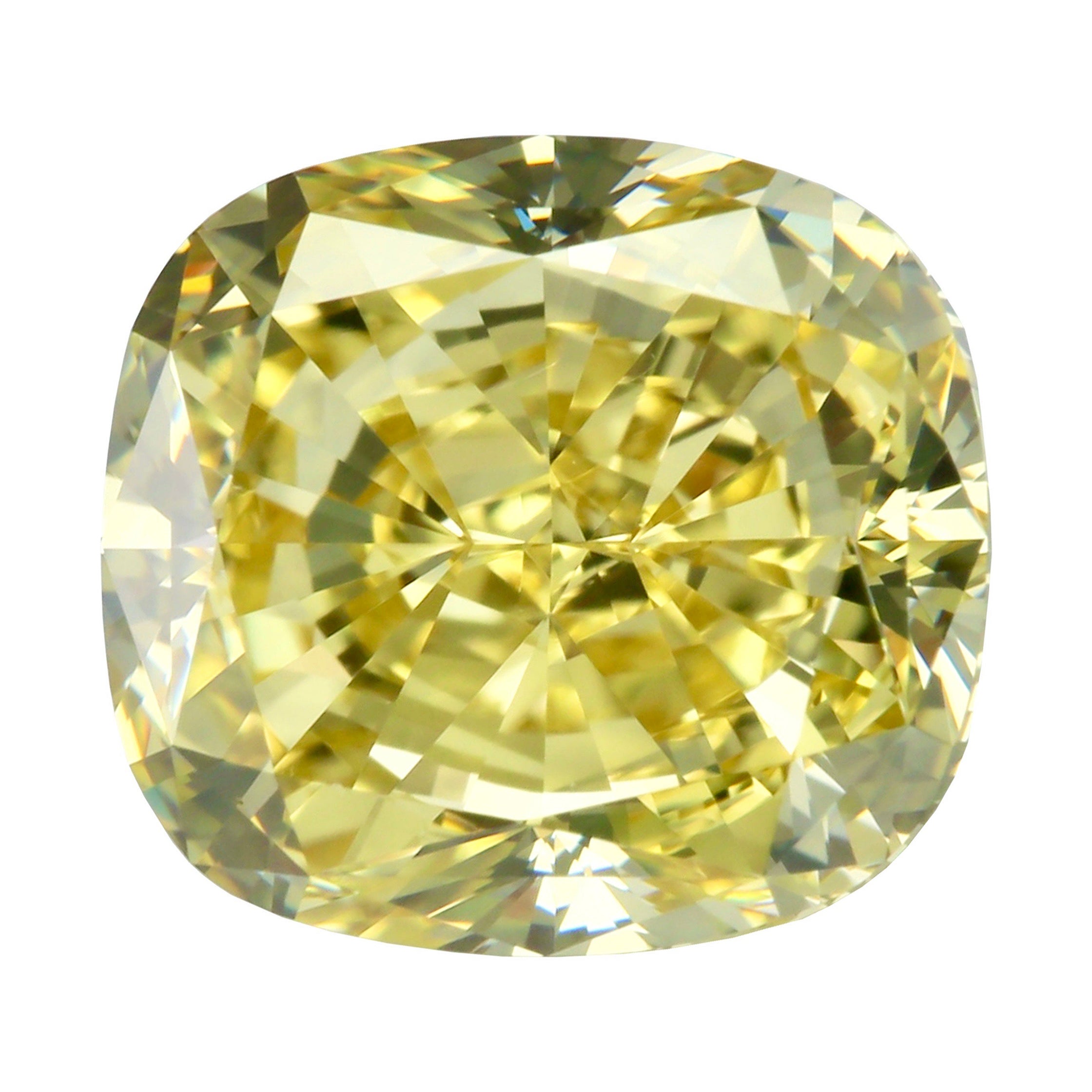 Gia 2,63 carats, jaune brunâtre-verdâtre-  Vvs2 Non fluorescent en vente