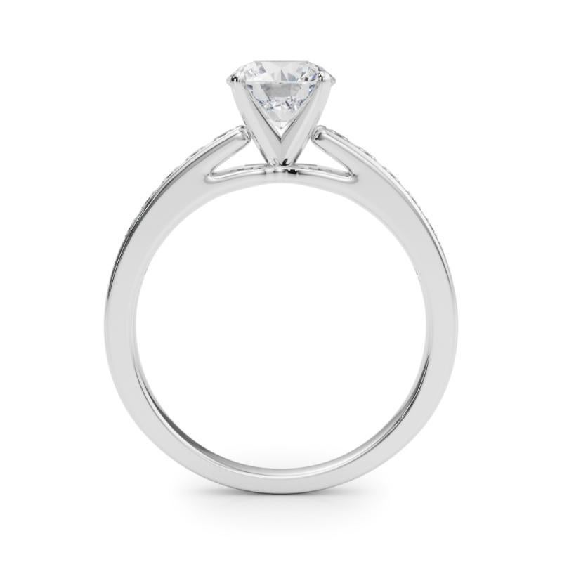 GIA 2.71ct Round Princess Channel Solitaire Center Diamond Ring in vendita 1