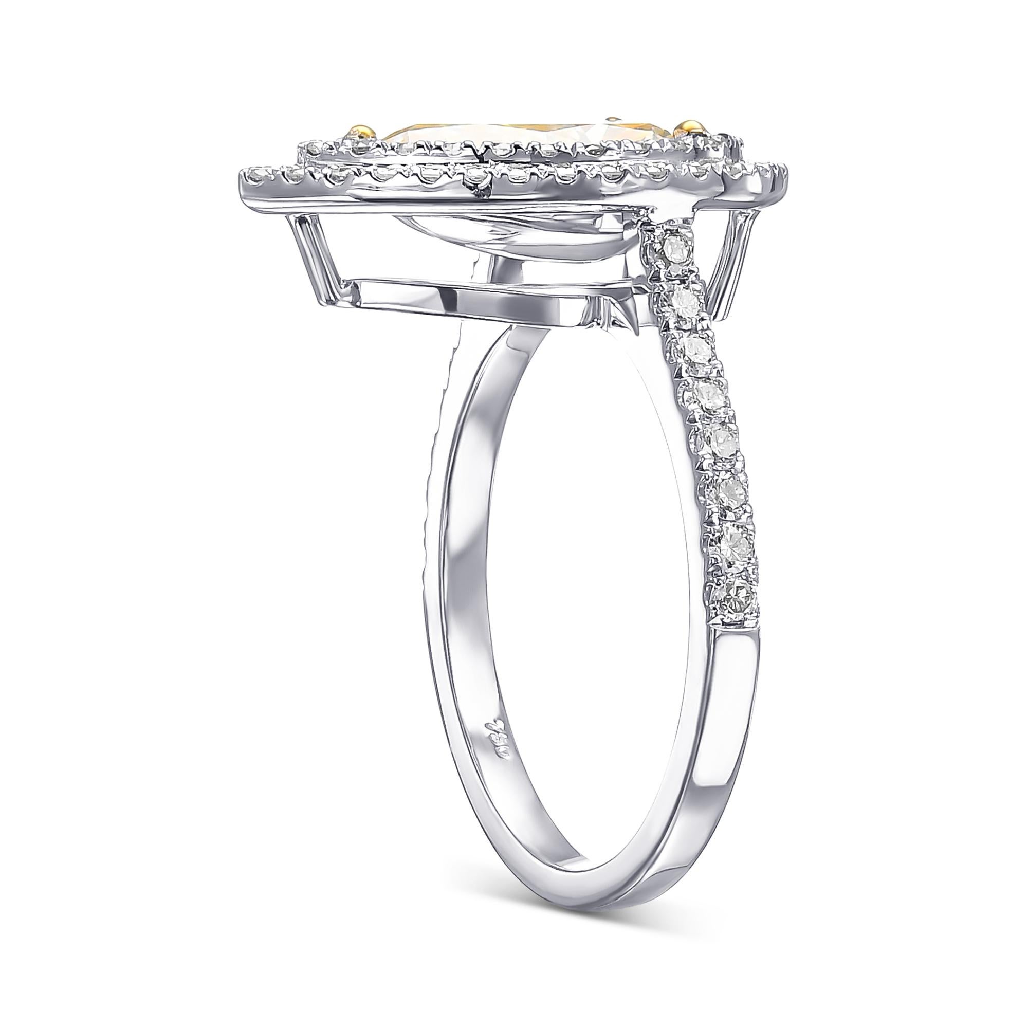Women's GIA 2.72 Cttw Fancy Diamond, 18 kt. White Gold, Ring