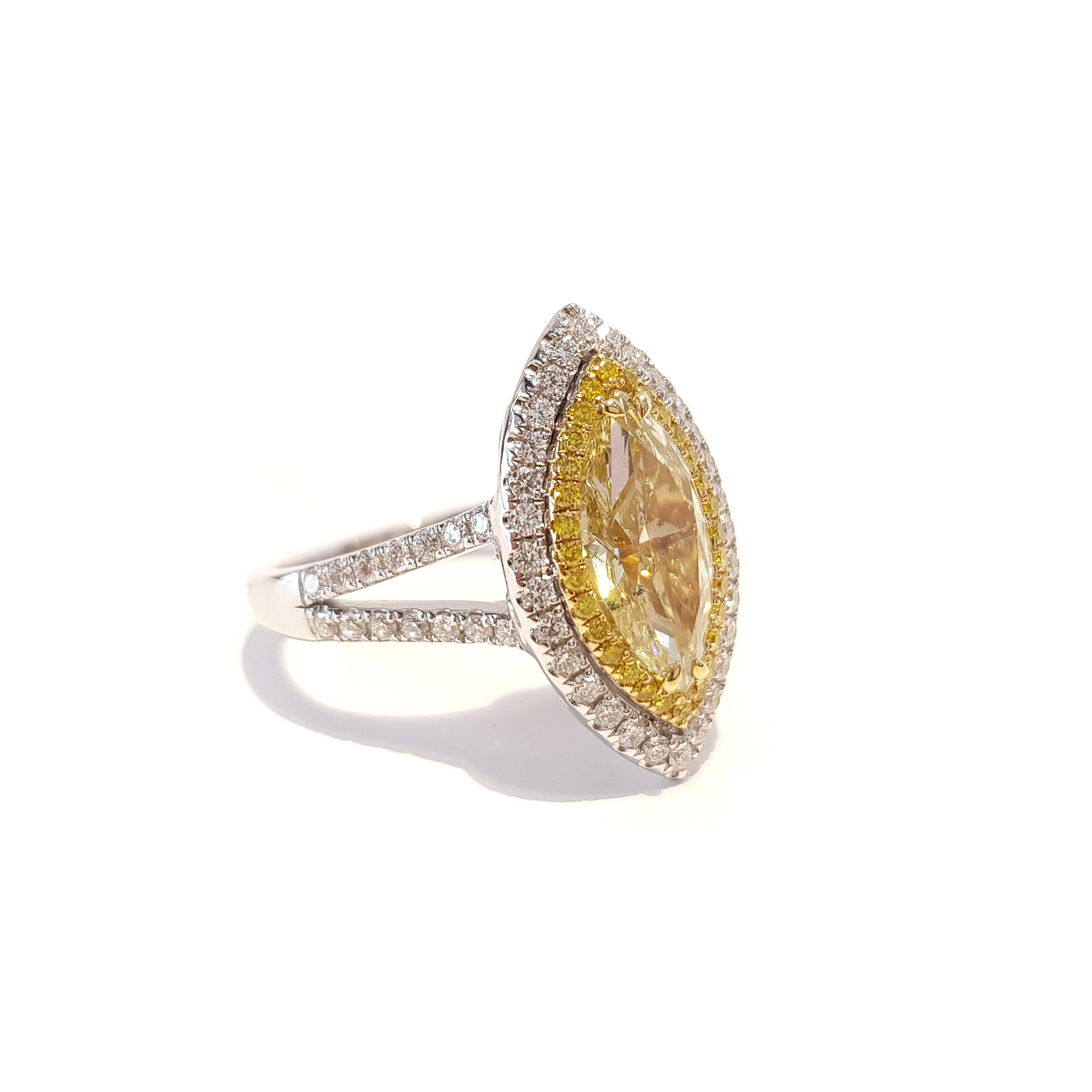 marquise yellow diamond