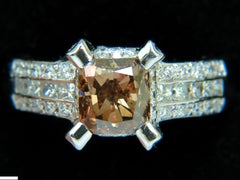 GIA 2,76 Karat Natürlicher Fancy Orange Brauner Diamantring G/VS 14 Karat*