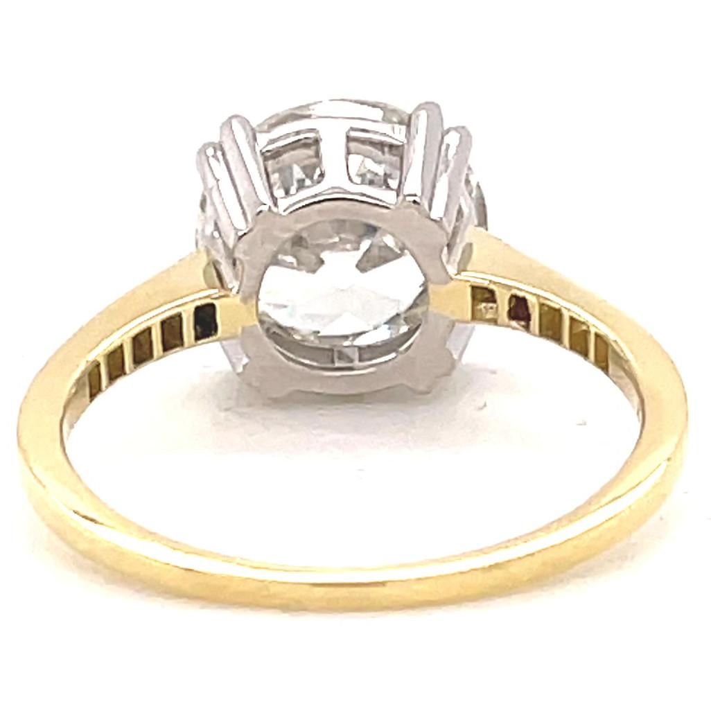 Women's or Men's GIA 2.83 Carat Old European Cut Diamond Engagement Ring