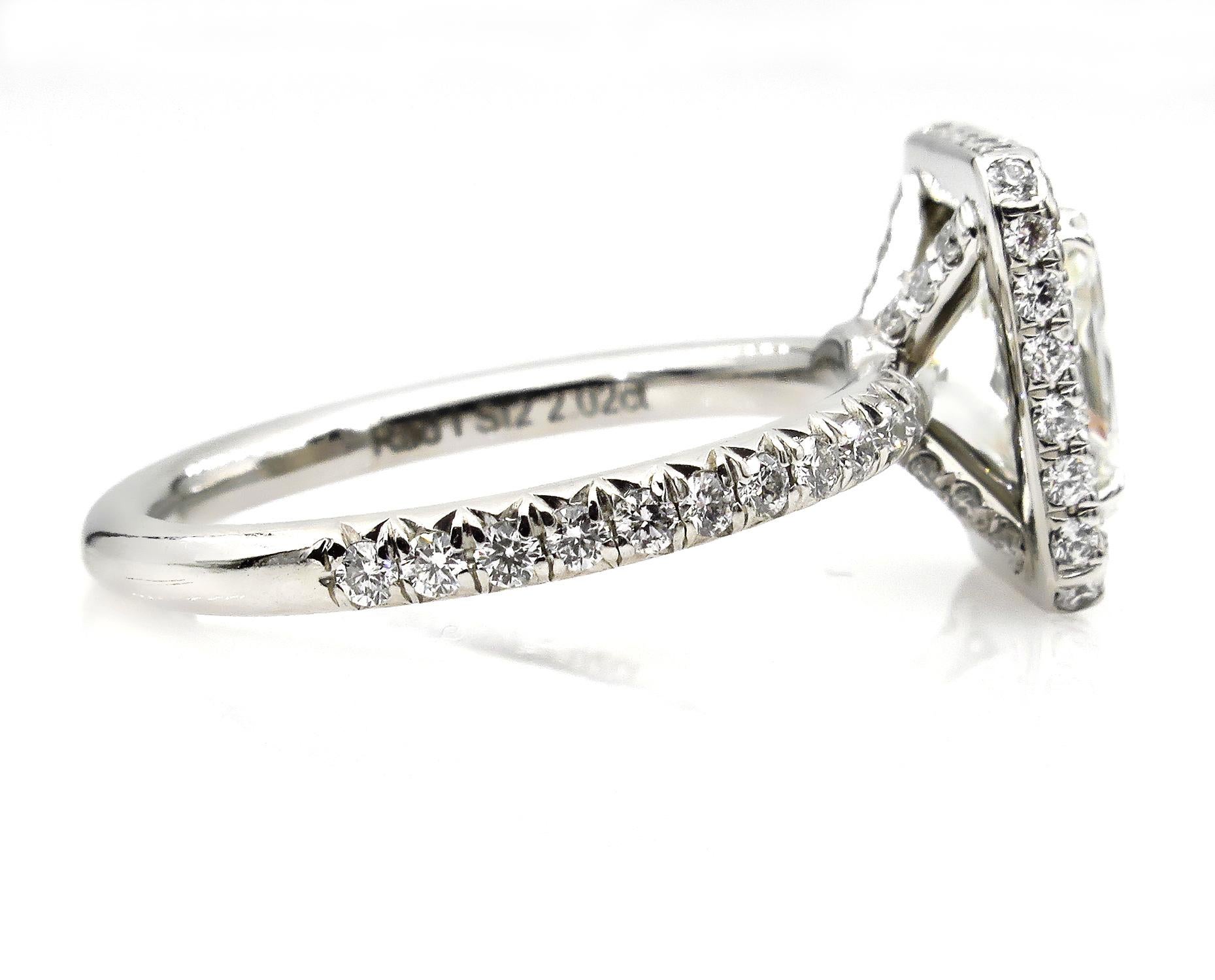 GIA 2.84 Carat Vintage Radiant Cut Diamond Engagement Wedding Platinum Ring 2