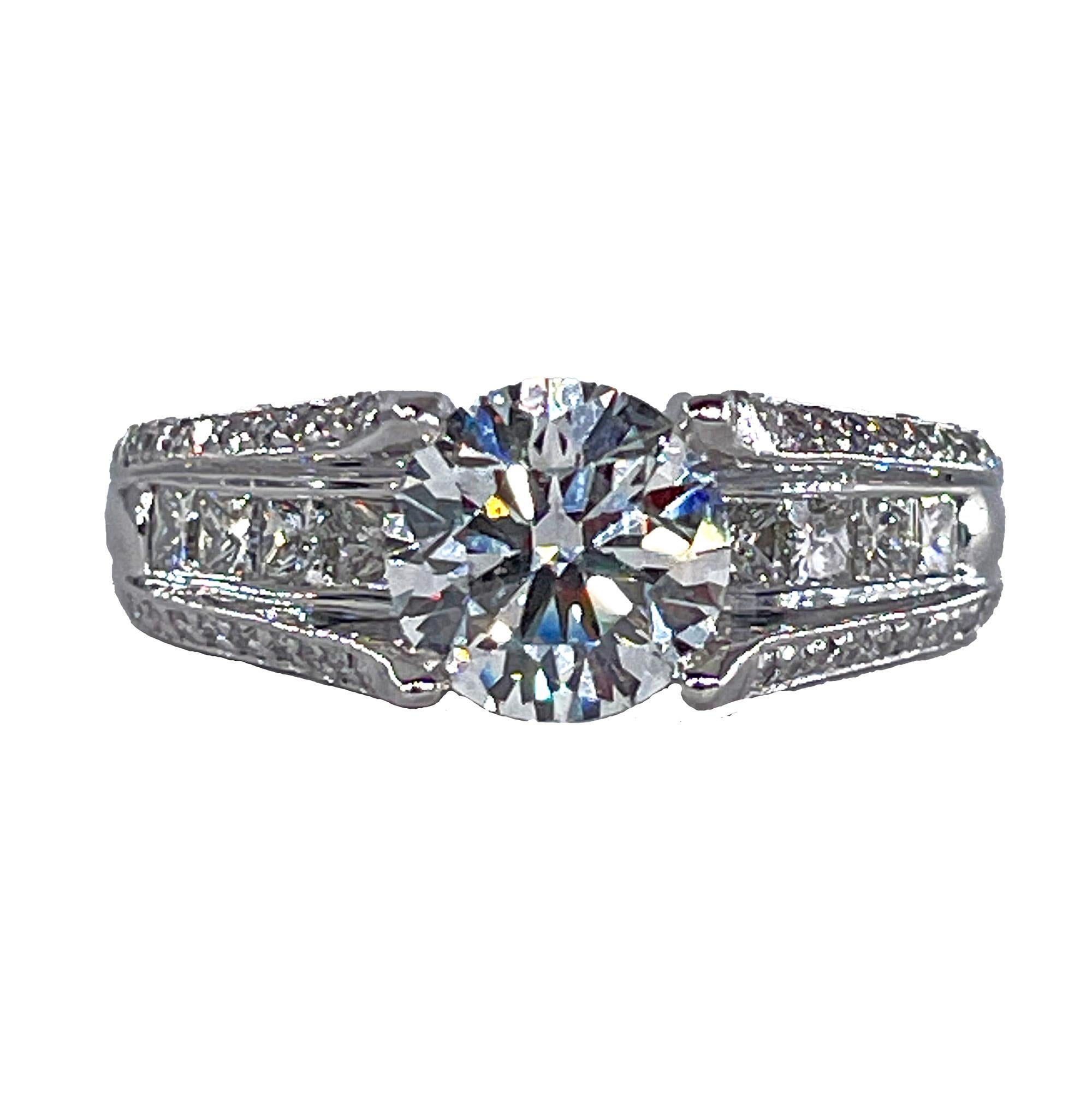 To anyone who doesn't want plain solitaire but is tired of a diamond halo style...
If you are looking for the perfect ring to tell her how much you love her, look no further. Buy her this exquisite and the most classic, elegant diamond ring which