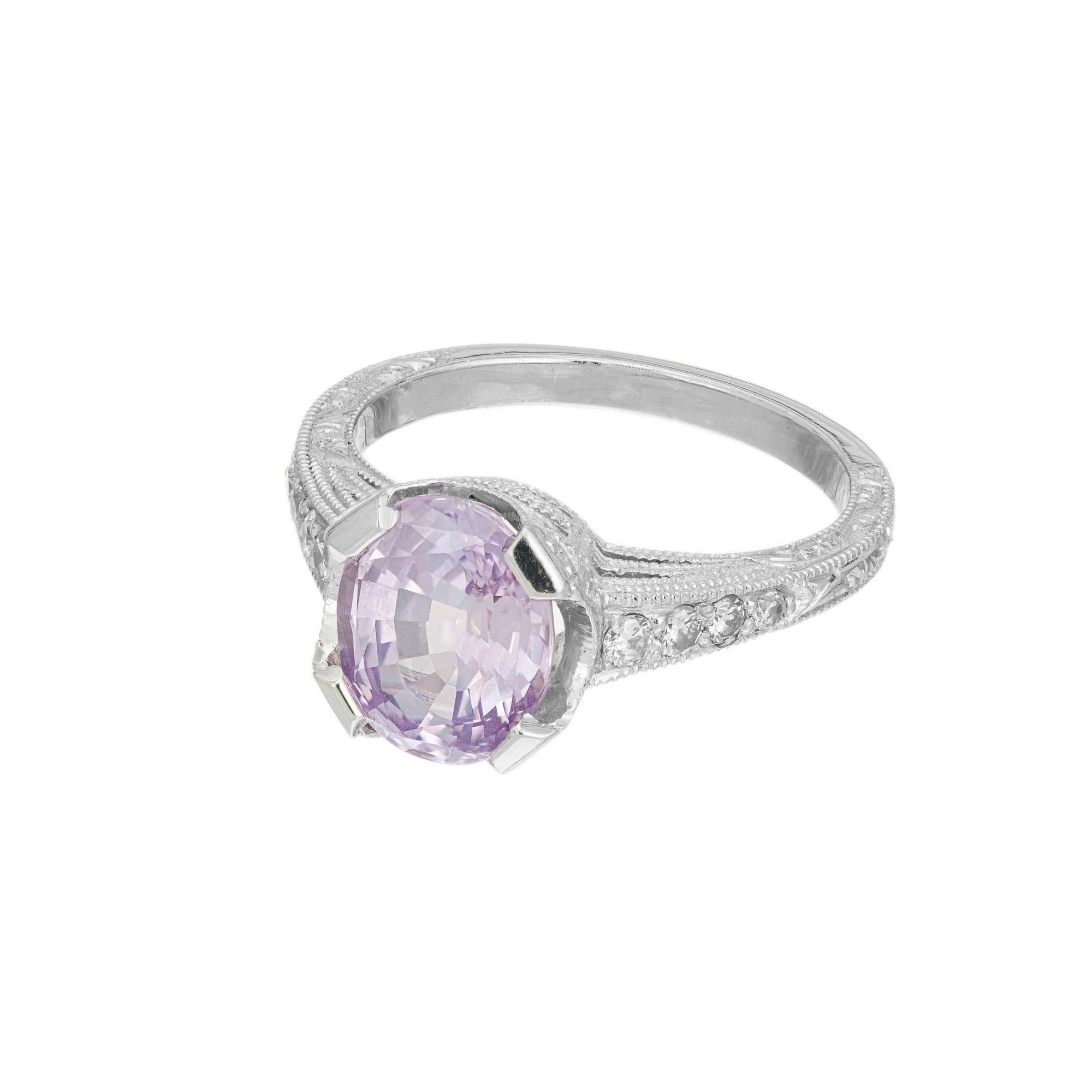 lavender diamond engagement ring