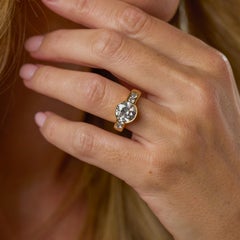 Anello di fidanzamento con diamante GIA da 2,95 carati in oro giallo 18k