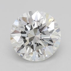 GIA 2ct Round Solitaire & Invisible Baguette 18K White Gold Diamond Ring