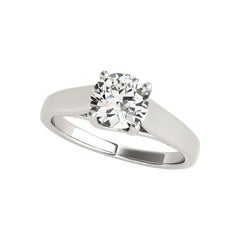GIA 2ct Round Round Twisted Prong Cathedral Solitaire Diamond Ring