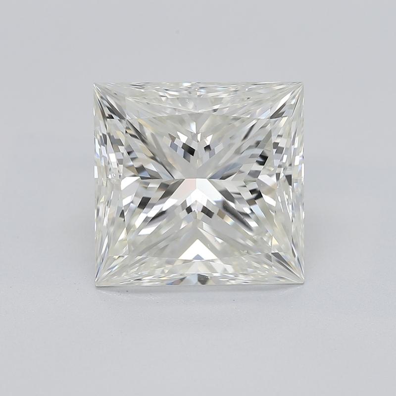 Handcrafted in New York, this stunning diamond ring captivates with its enchanting design, masterfully crafted in white gold. At its heart lies a magnificent princess diamond weighing 3.00 , graded J and VS2 , ensuring unmatched brilliance and