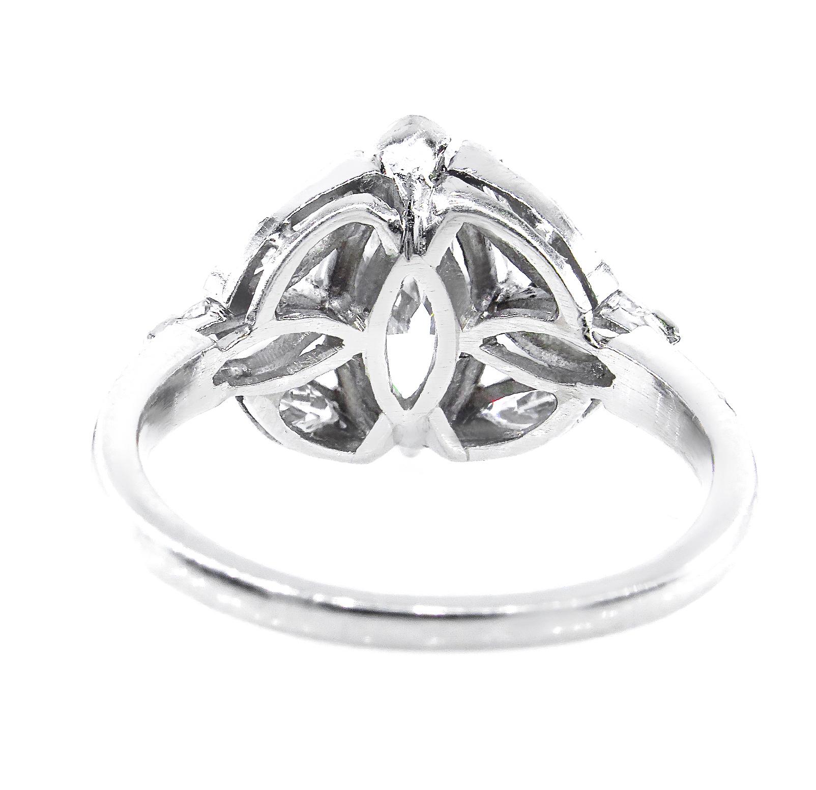 moval cut engagement ring