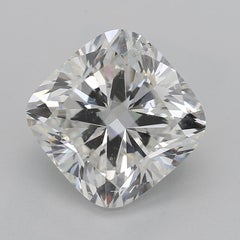 GIA 3.01ct Cushion Solitaire with Half Eternity 18K White Gold Diamond Ring