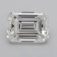 GIA 3.01ct Emerald Solitaire with Half Eternity 18K White Gold Diamond Ring