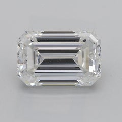 GIA 3.01ct Emerald Three-Stone Tapered Baguette 18K White Gold Diamond Ring