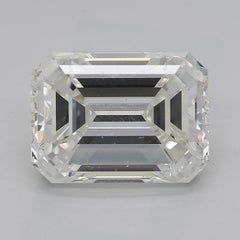 GIA 3,01ct Smaragd Drei-Stein konisch Baguette 18K Weißgold Diamant Ring