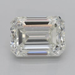 GIA 3,01 ct Esmeralda de tres piedras Baguette cónica Anillo de diamantes de oro blanco de 18 quilates